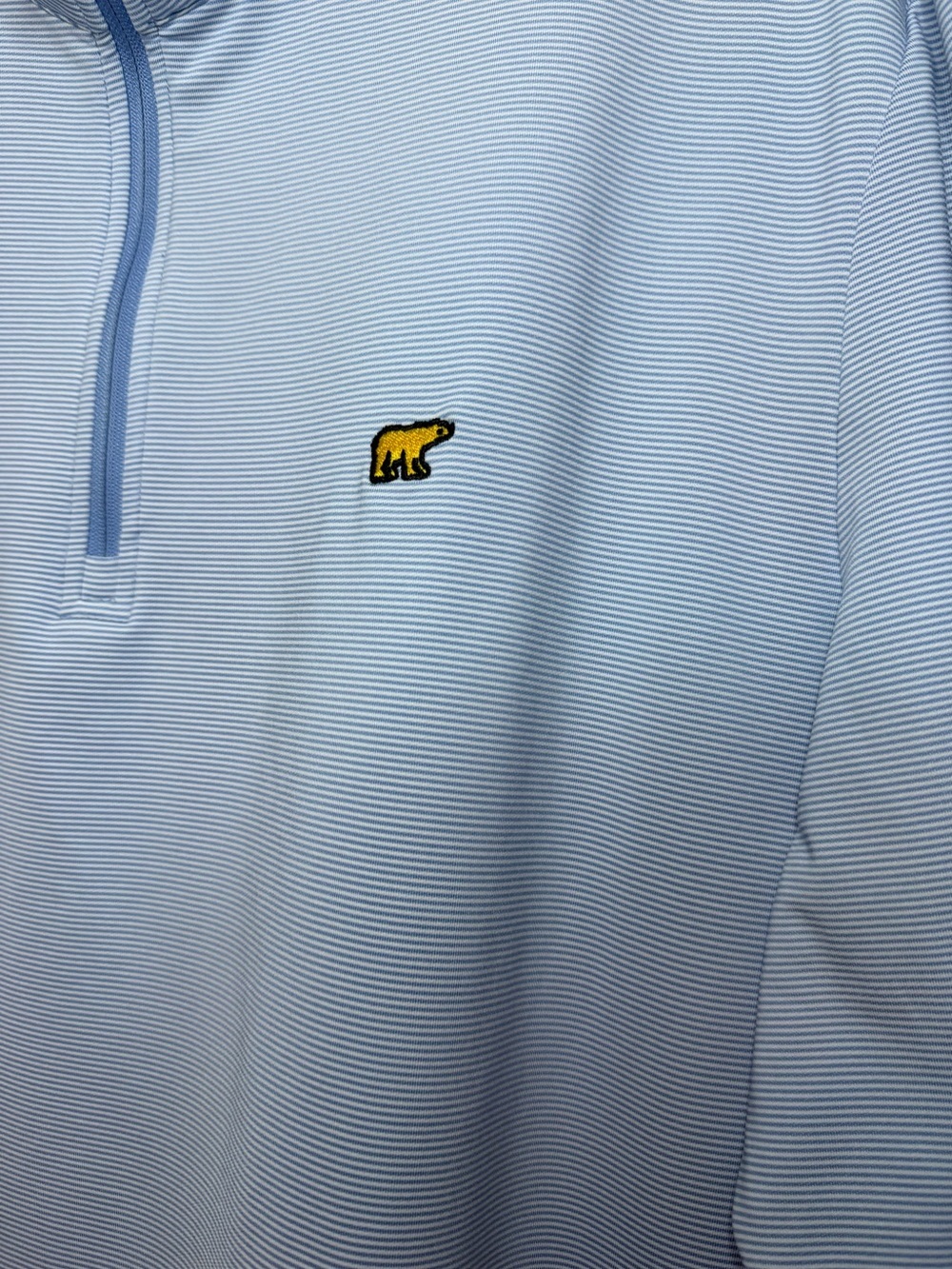 Jack Nicklaus 1/4 Zip Mens Blue Stripes Performance Golf Pullover Size L - Picture 4 of 6